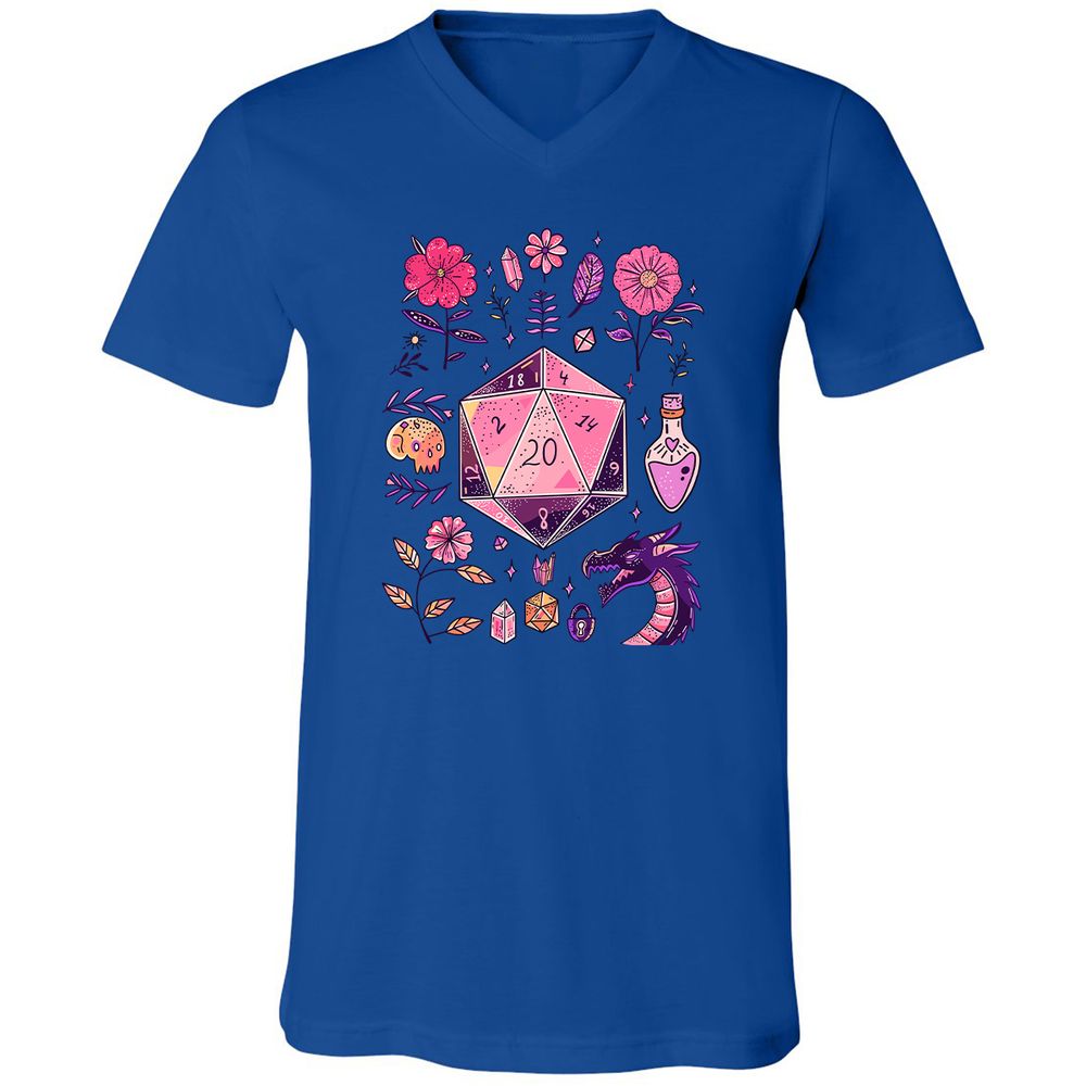 Mystic D20 Floral Dice Art - True Royal - 4