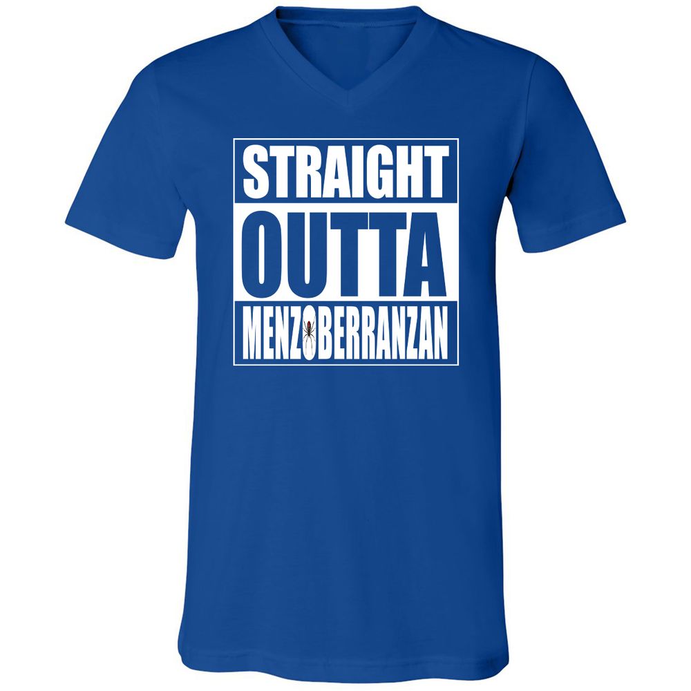 Straight Outta Menzoberranzan Unisex V-Neck T-Shirt - True Royal - 4
