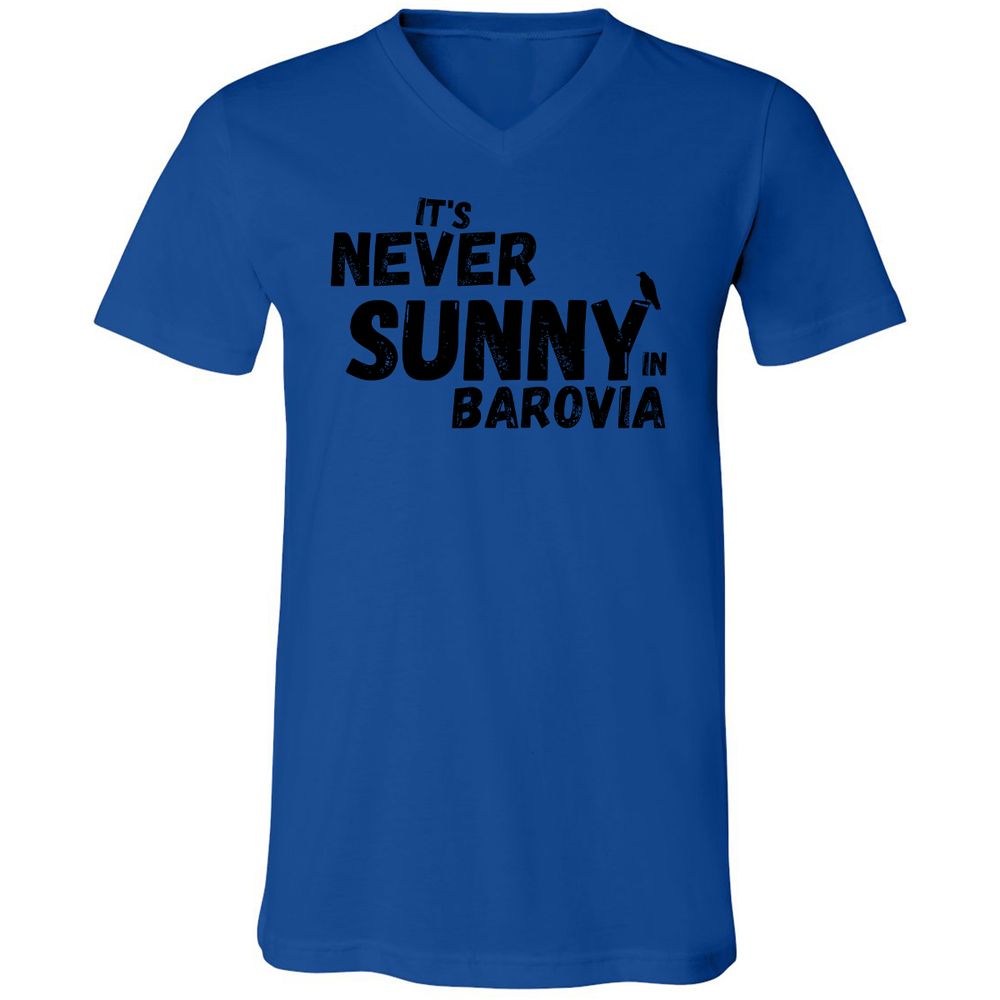 It's Never Sunny In Barovia Unisex V-Neck T-Shirt - True Royal - 4