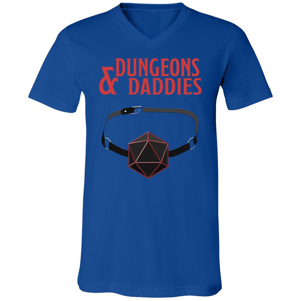 Dungeons And Daddies Unisex V-Neck T-Shirt - True Royal - 4