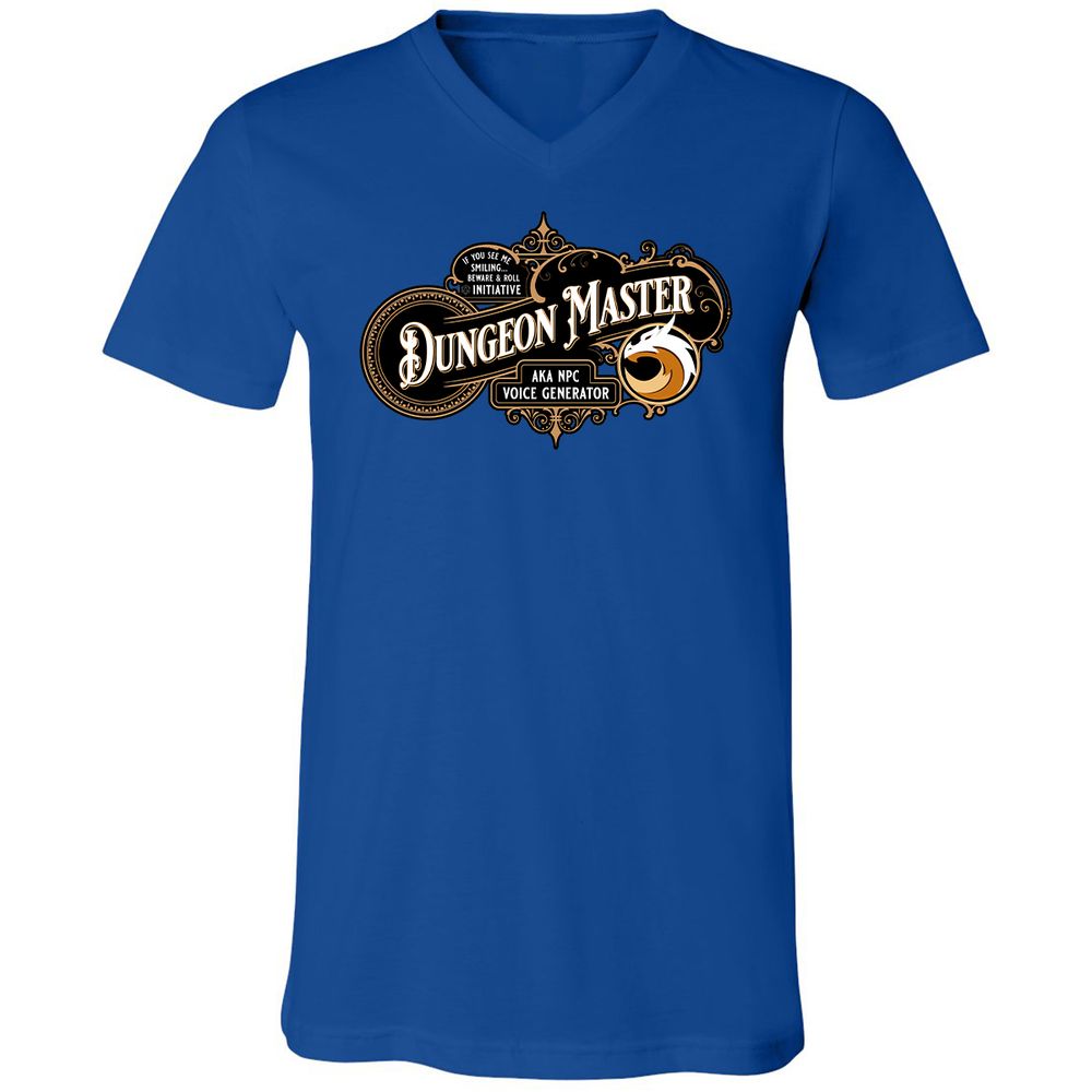 Dungeon Master Unisex V-Neck T-Shirt - True Royal - 4