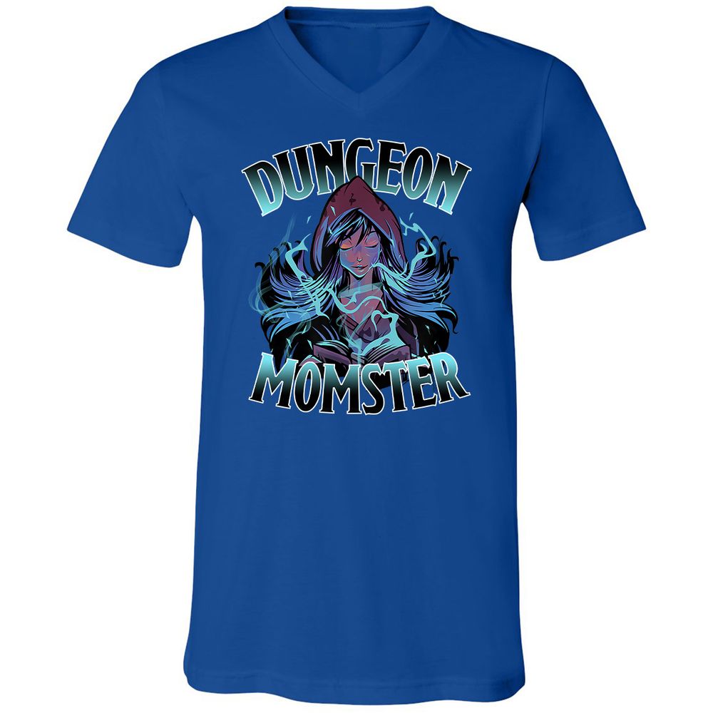 Dungeon Momster Unisex V-Neck T-Shirt - True Royal - 4