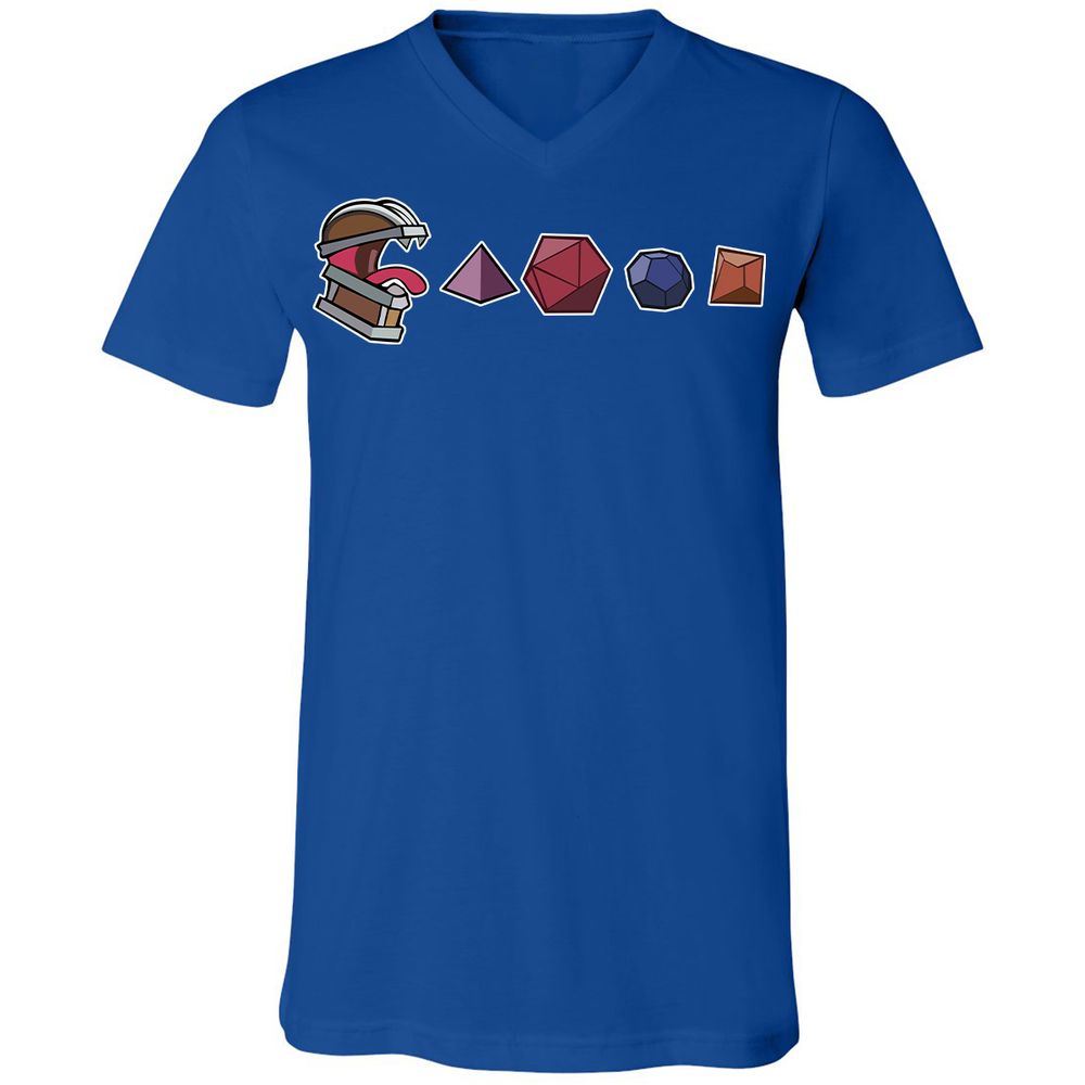 Mimic And Dices Unisex V-Neck T-Shirt - True Royal - 4