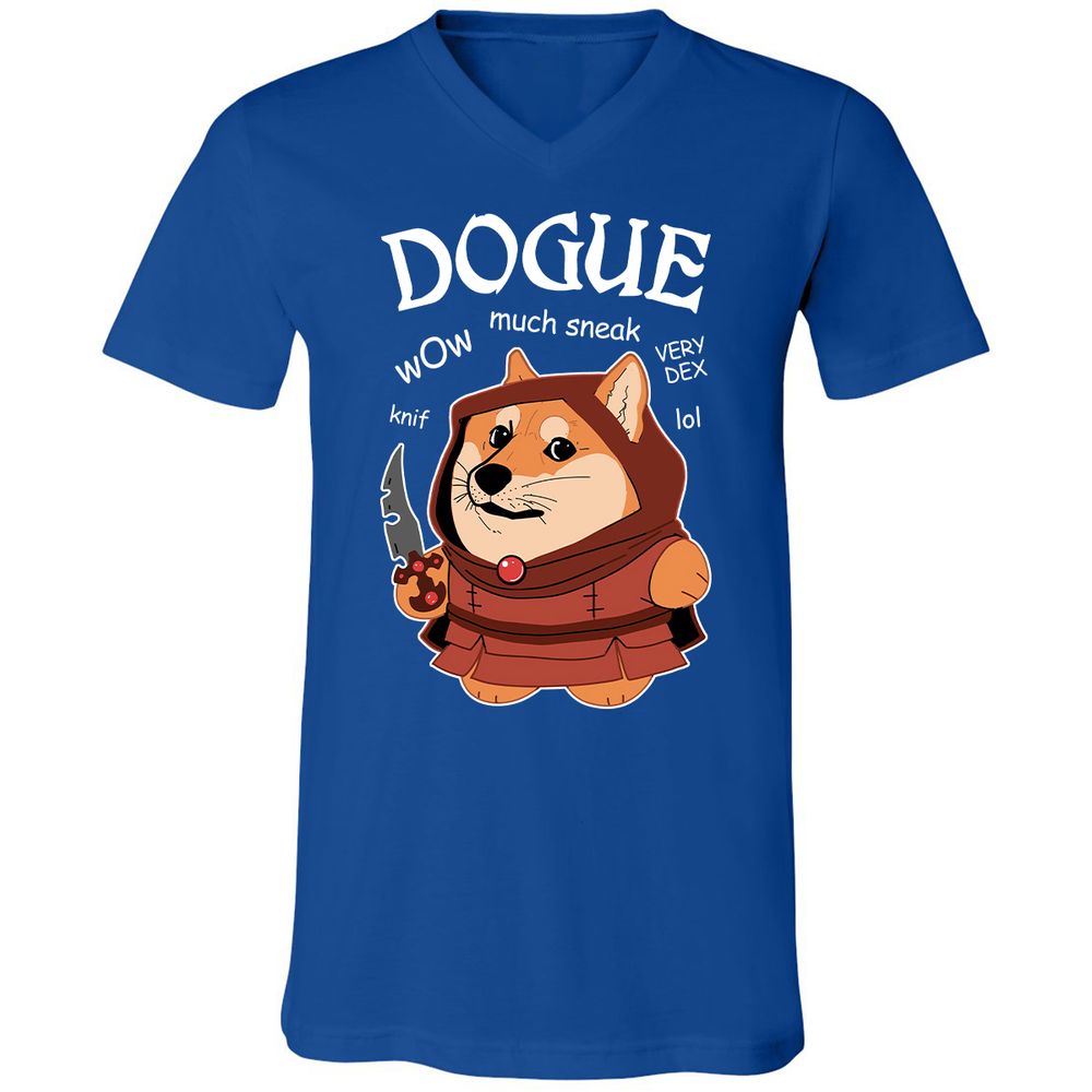 Dogue Class Unisex V-Neck T-Shirt - True Royal - 4