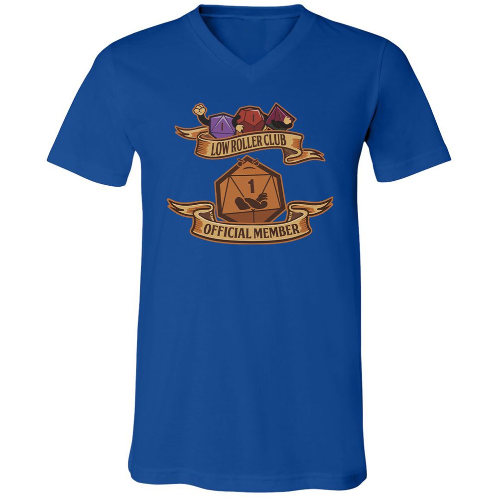 Low Roller Club Unisex V-Neck T-Shirt - True Royal - 4