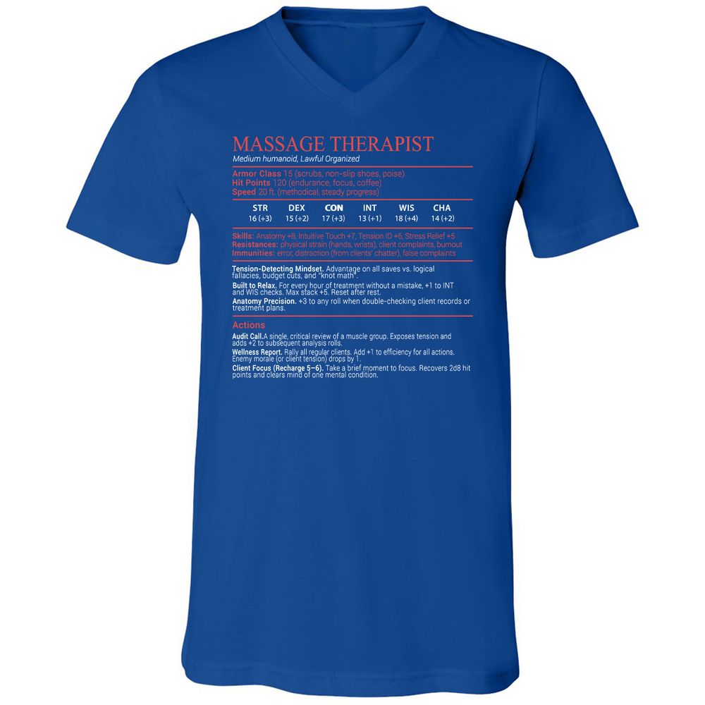 Massage Therapist Stats Block - True Royal - 4