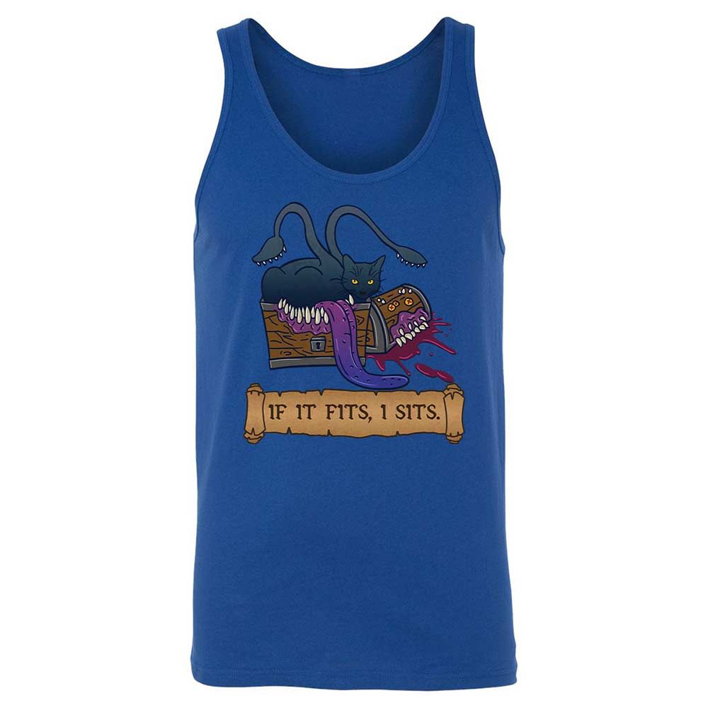 If It Fits I Sits Unisex Jersey Tank - True Royal - 4
