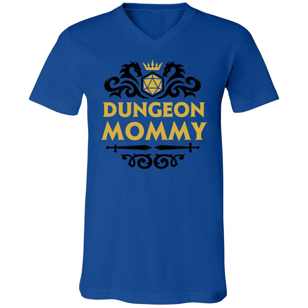 Dungeon Mommy Unisex V-Neck T-Shirt - True Royal - 4