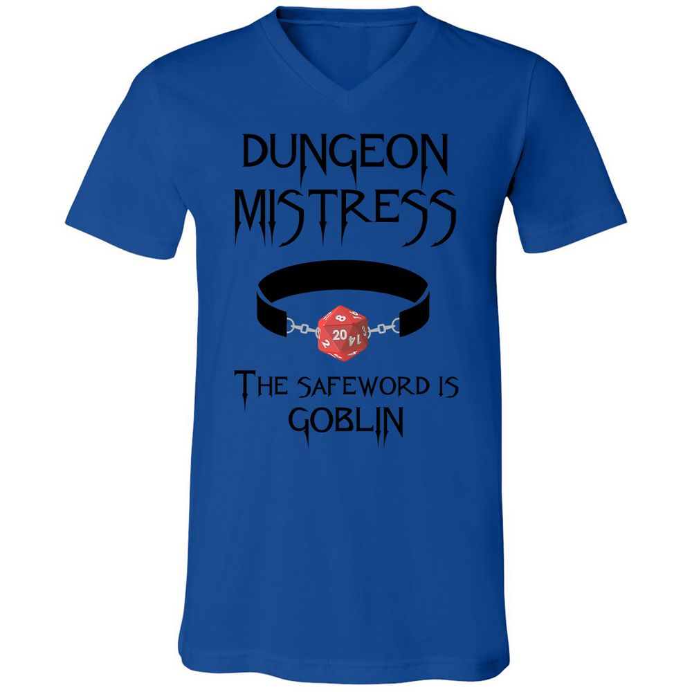 Dungeon Mistress Unisex V-Neck T-Shirt - True Royal - 4