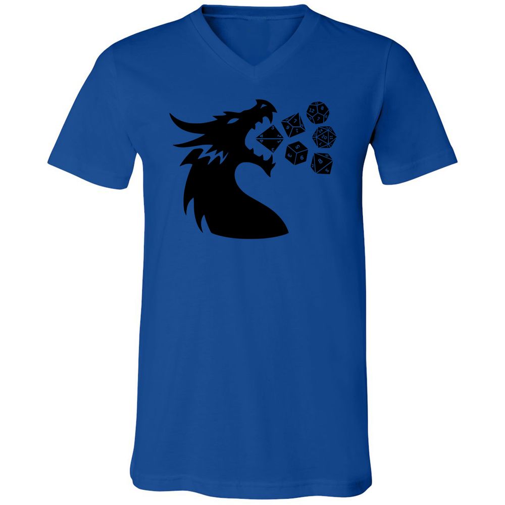 Pac And Dragon Unisex V-Neck T-Shirt - True Royal - 4
