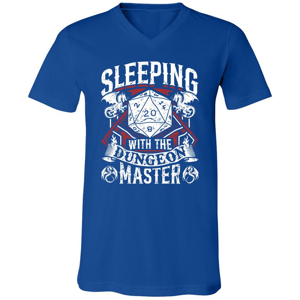 Sleeping With The DM Unisex V-Neck T-Shirt - True Royal - 4