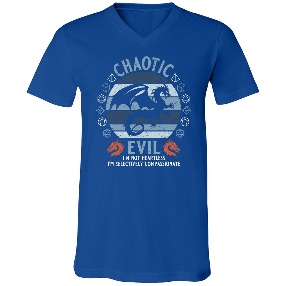 Chaotic Evil 2 Unisex V-Neck T-Shirt - True Royal - 4