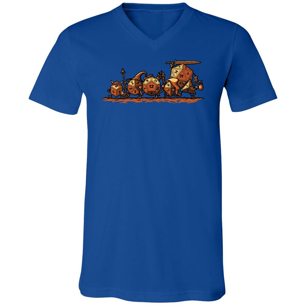 Fellowship Of The Dices Unisex V-Neck T-Shirt - True Royal - 4