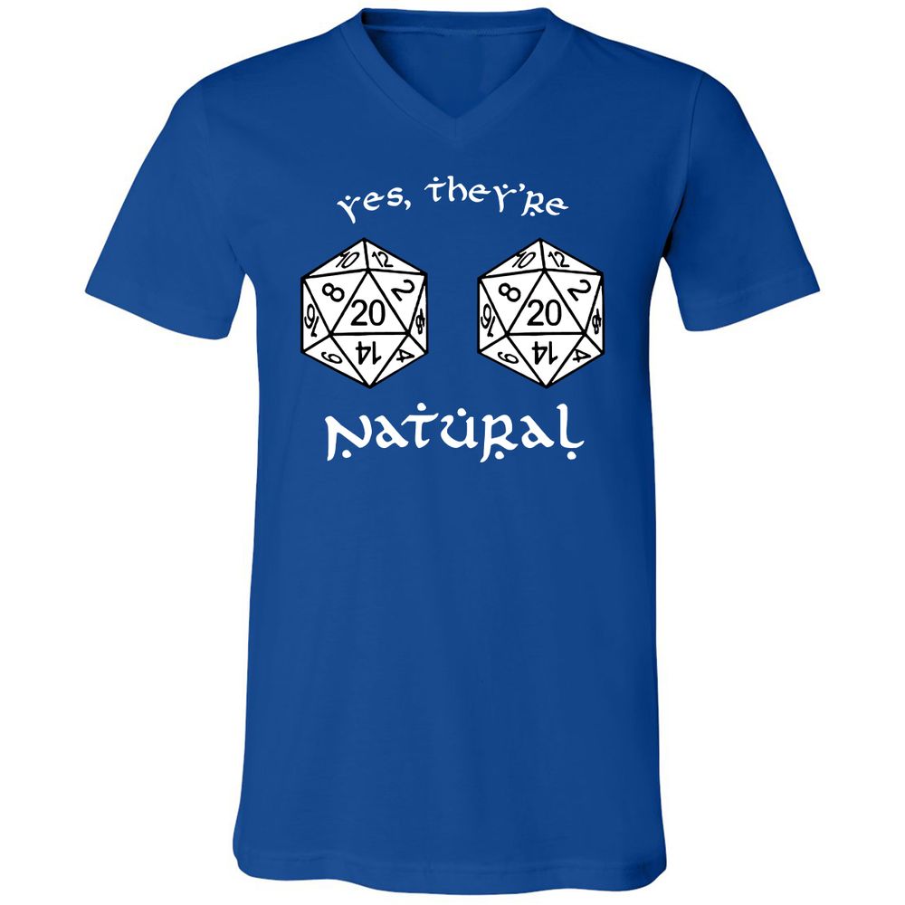 They Are Natural Unisex V-Neck T-Shirt - True Royal - 4