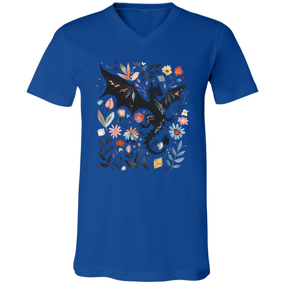 Floral DnD Dragon - True Royal - 4
