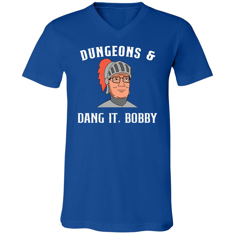 Dang It Bobby Unisex V-Neck T-Shirt - True Royal - 4