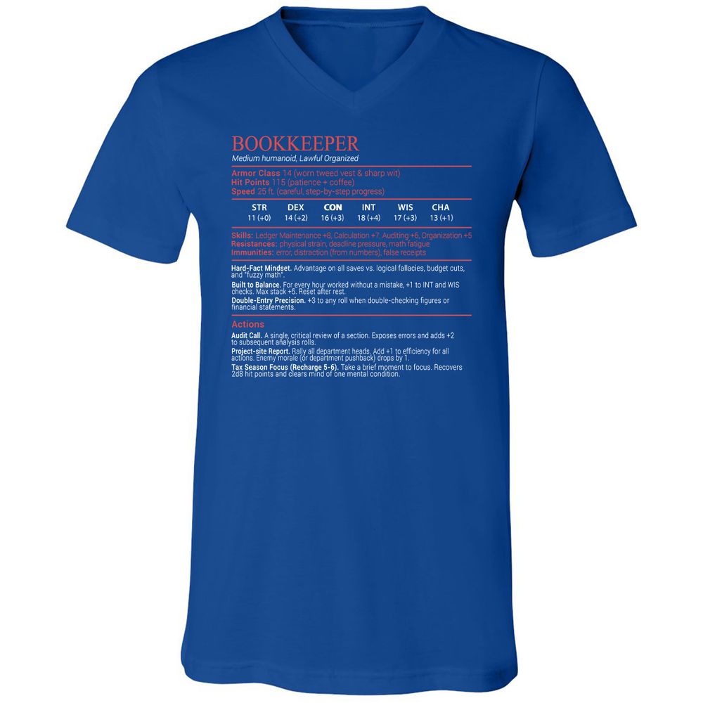 Bookkeepper Stats Block - True Royal - 4