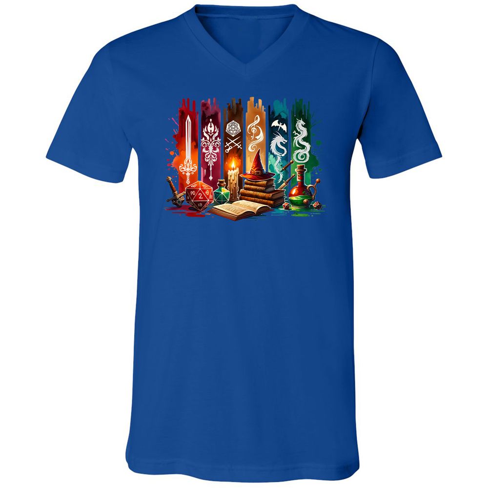 DnD Classes Unisex V-Neck T-Shirt - True Royal - 4
