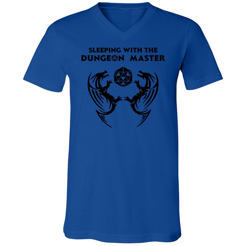 Sleeping With The DM Unisex V-Neck T-Shirt - True Royal - 4