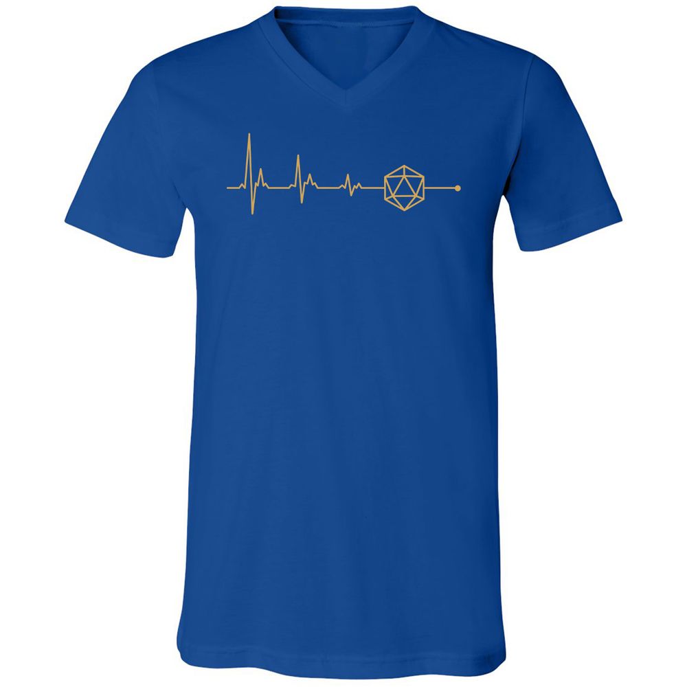 D20 Dice Is My Life Unisex V-Neck T-Shirt - True Royal - 4