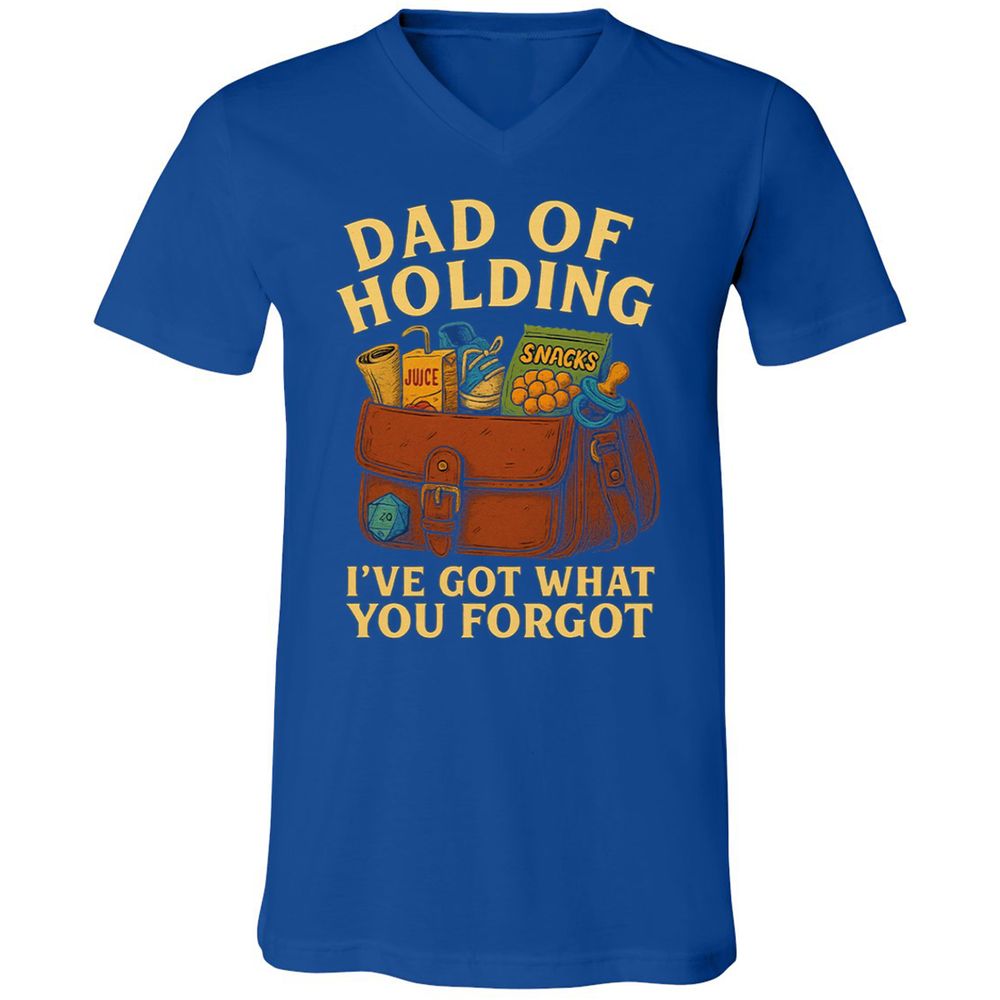 Dad Of Holding Unisex V-Neck T-Shirt - True Royal - 4