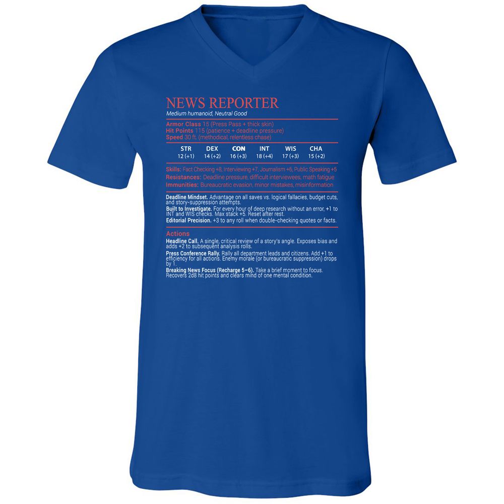 News Reporter Stats Block - True Royal - 4