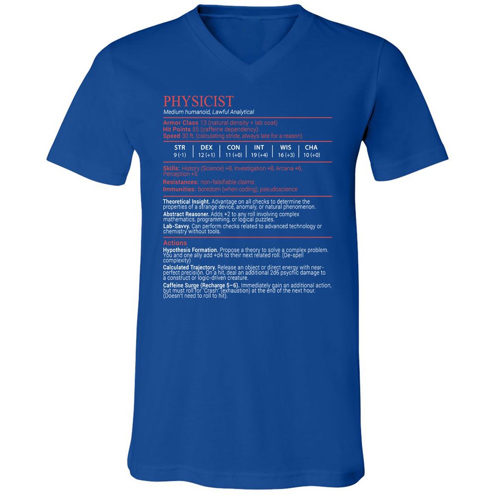 Physicist Stats Block - True Royal - 4