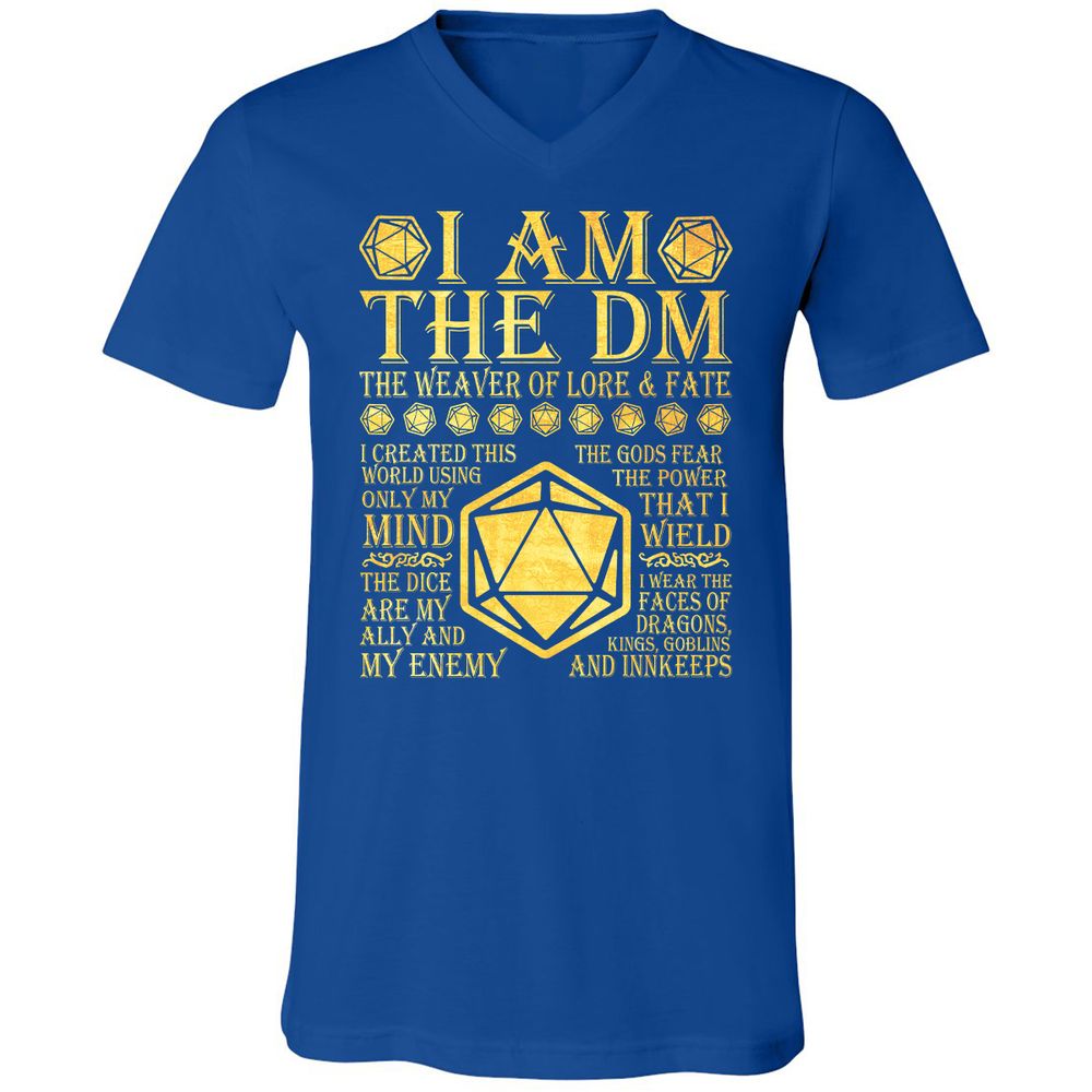 I Am The DM Unisex V-Neck T-Shirt - True Royal - 4