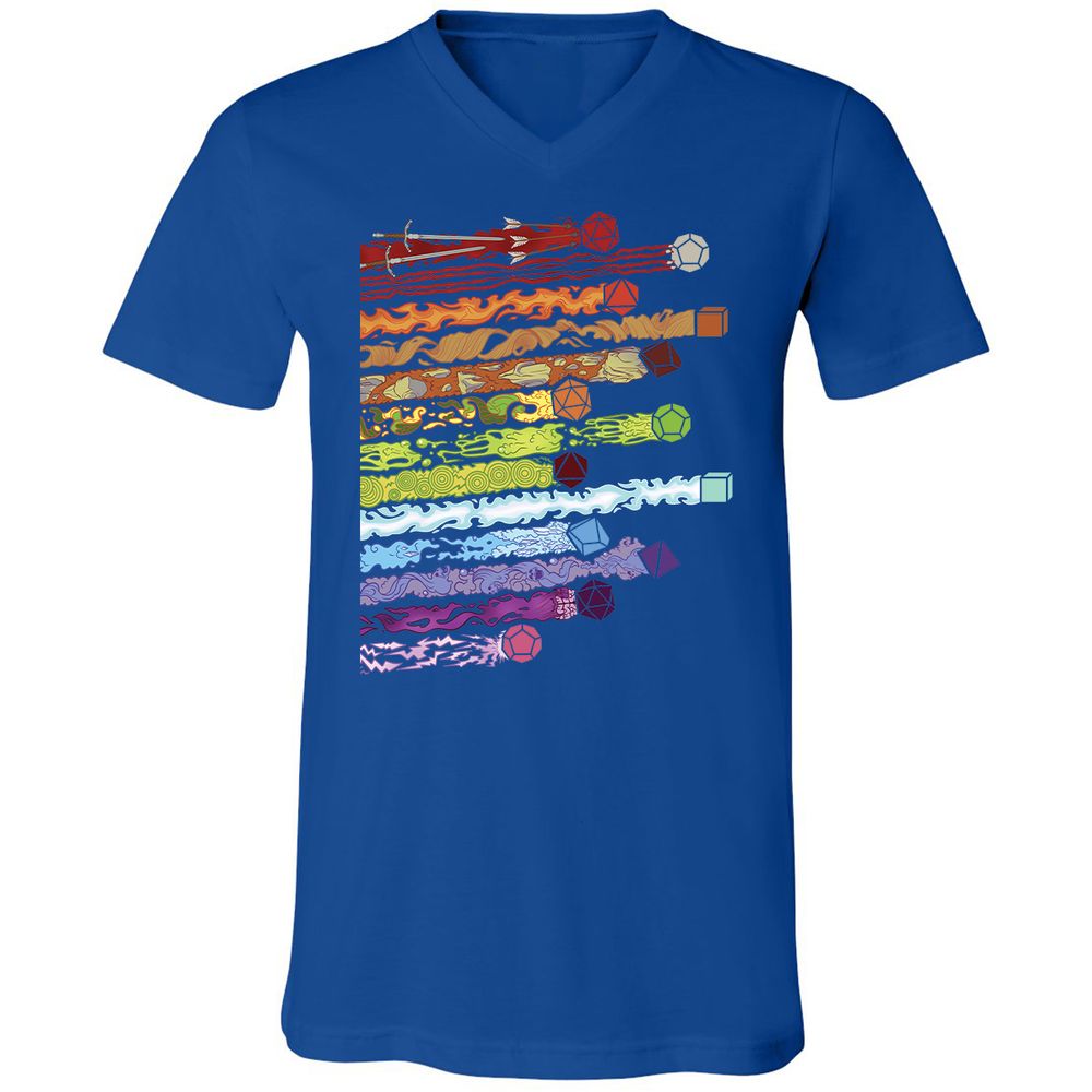 Damage Dices Unisex V-Neck T-Shirt - True Royal - 4