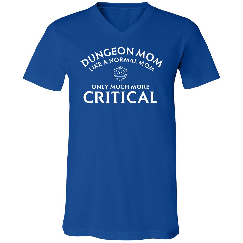 Dungeon Mom Normal Mom Unisex V-Neck T-Shirt - True Royal - 4