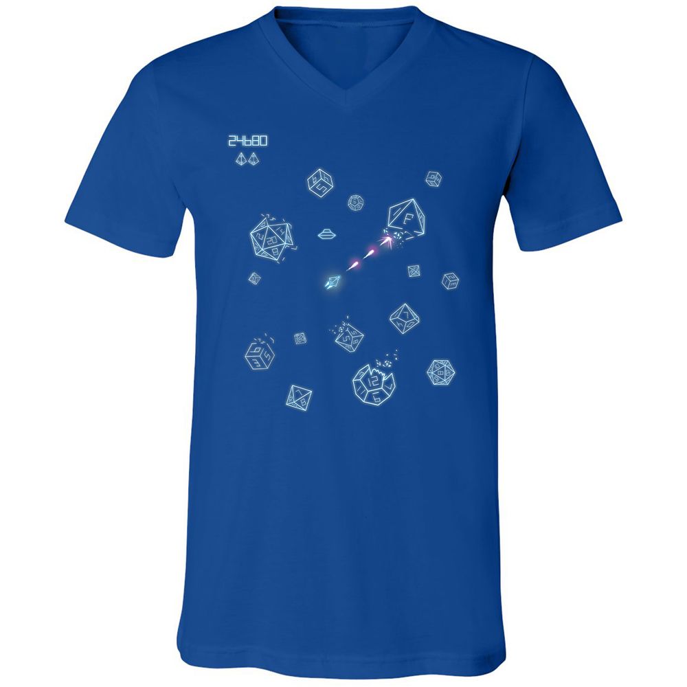 The Dices Game Unisex V-Neck T-Shirt - True Royal - 4