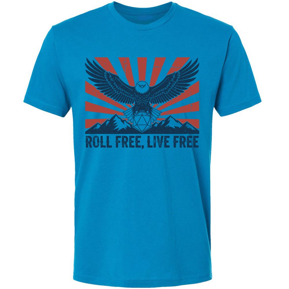 Roll Free, Live Free Premium Unisex T-Shirt - Turquoise - 4