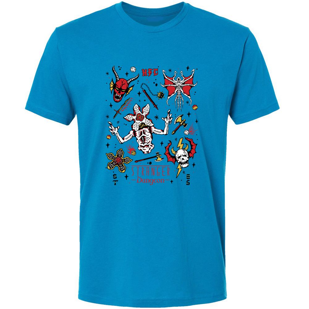 STRANGER DUNGEON Premium Unisex T-Shirt - Turquoise - 4
