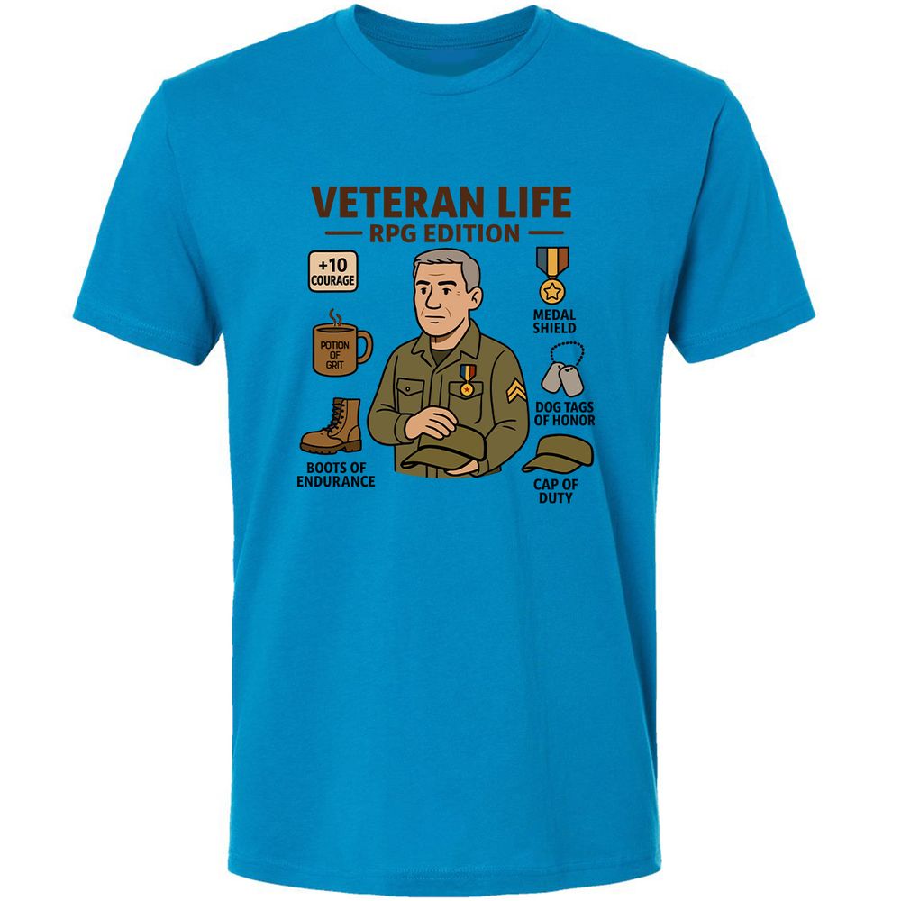 Veteran Life RPG Edition Premium Unisex T-Shirt - Turquoise - 4