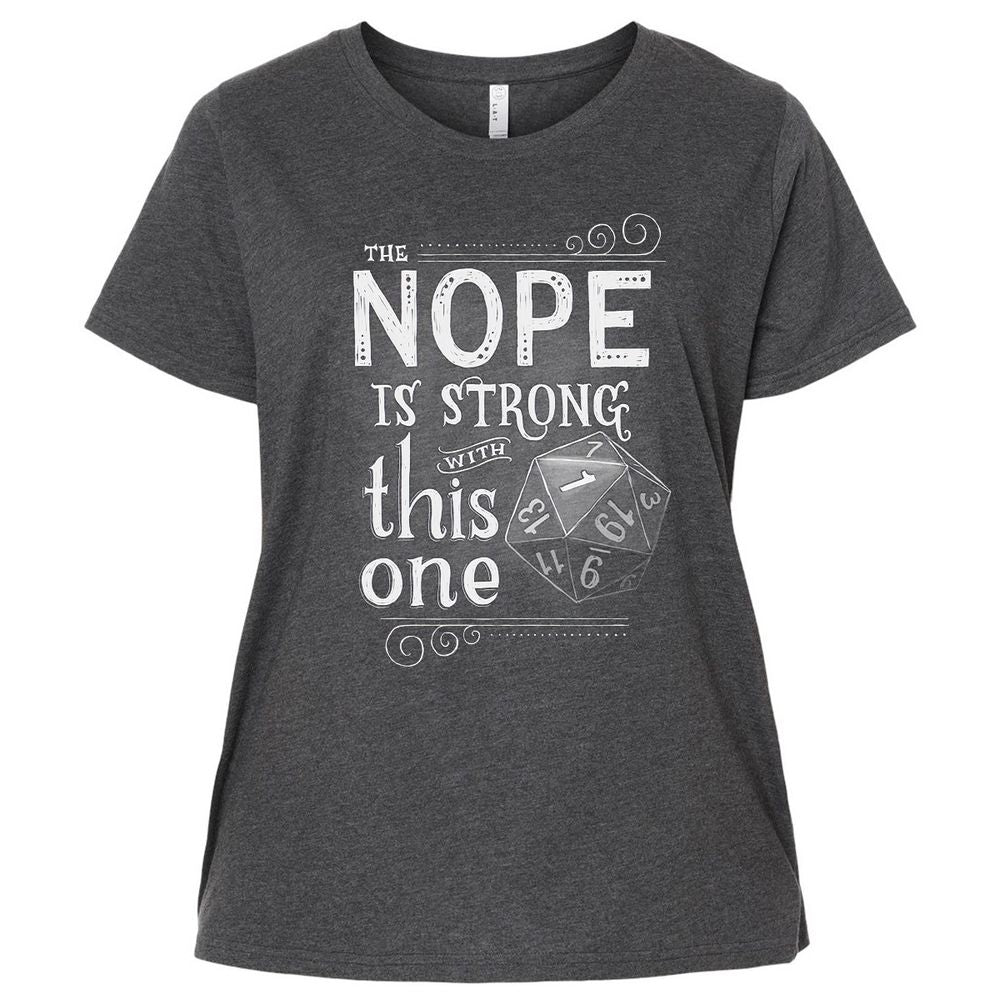 The NOPE is Strong with This One Ladies Curvy Jersey - Vintage Smoke - 4