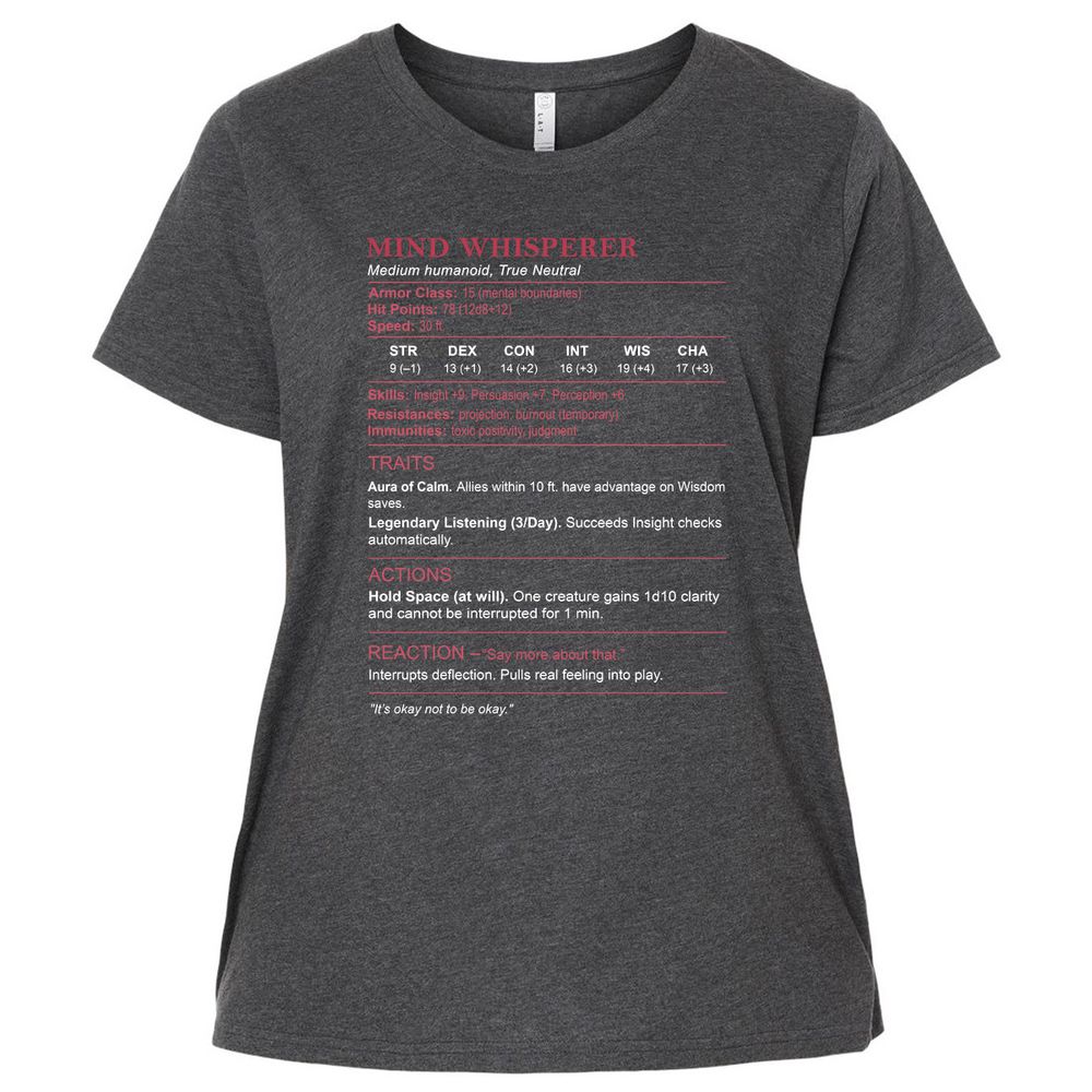 Therapist Stats Ladies Curvy Jersey - Vintage Smoke - 4