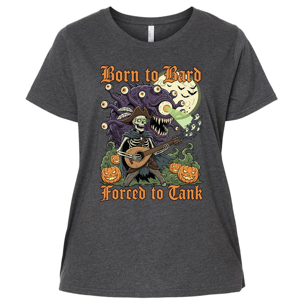 Born to Bard – Forced to Tank Ladies Curvy Jersey - Vintage Smoke - 4