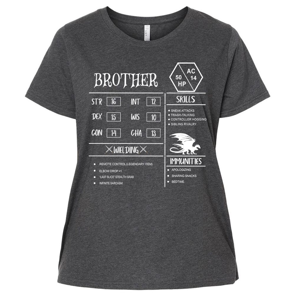 Brother Stats Ladies Curvy Jersey - Vintage Smoke - 4