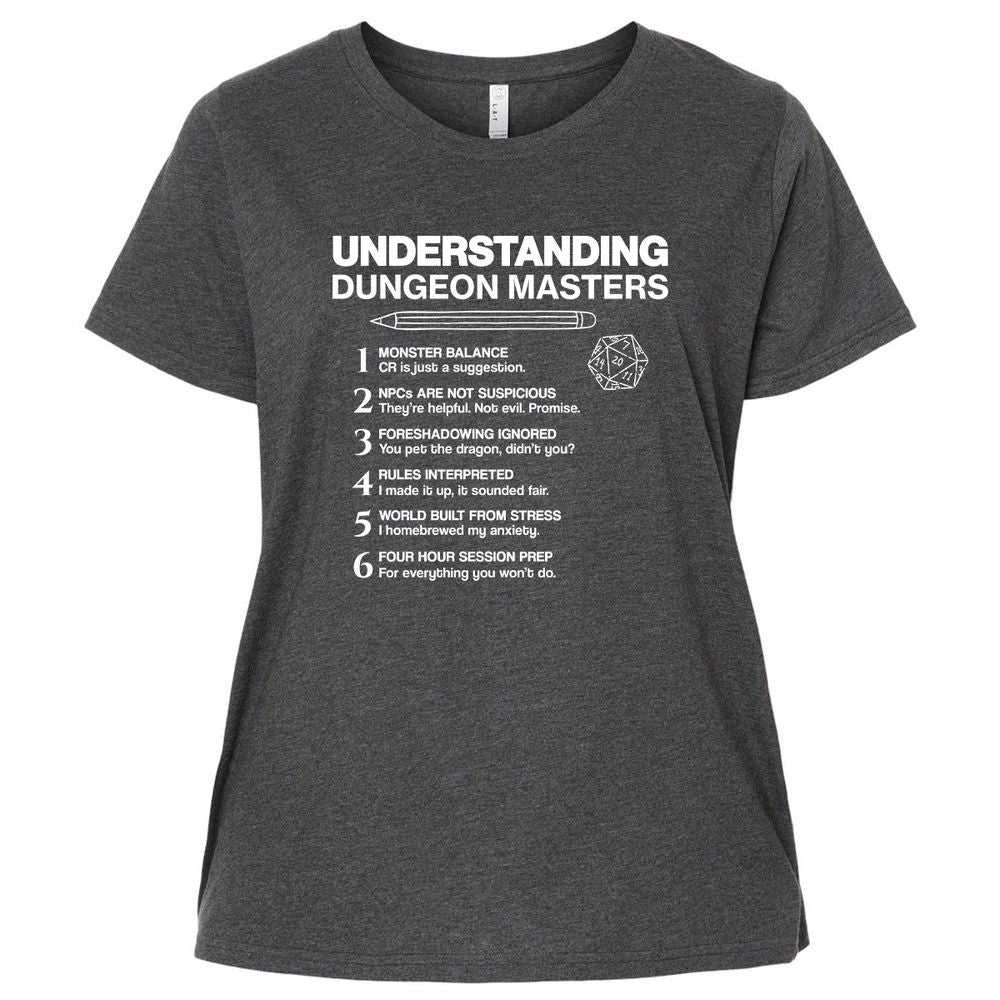 Understanding Dungeon Masters Ladies Curvy Jersey - Vintage Smoke - 4