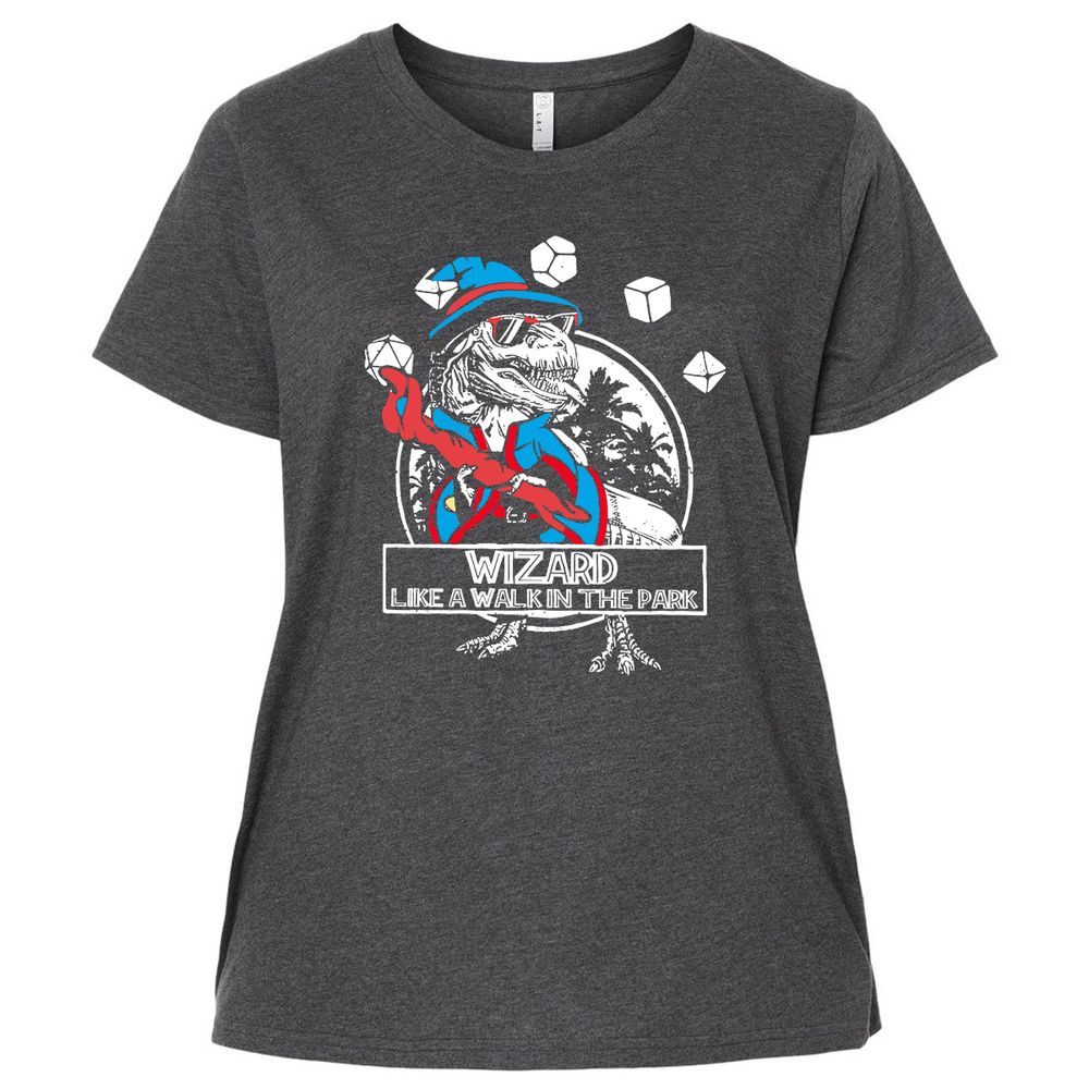 Wizard Like The Walk In The Park Ladies Curvy Jersey - Vintage Smoke - 4