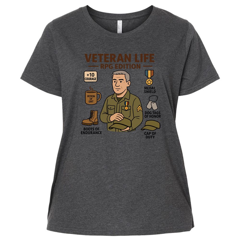 Veteran Life RPG Edition Ladies Curvy Jersey - Vintage Smoke - 4