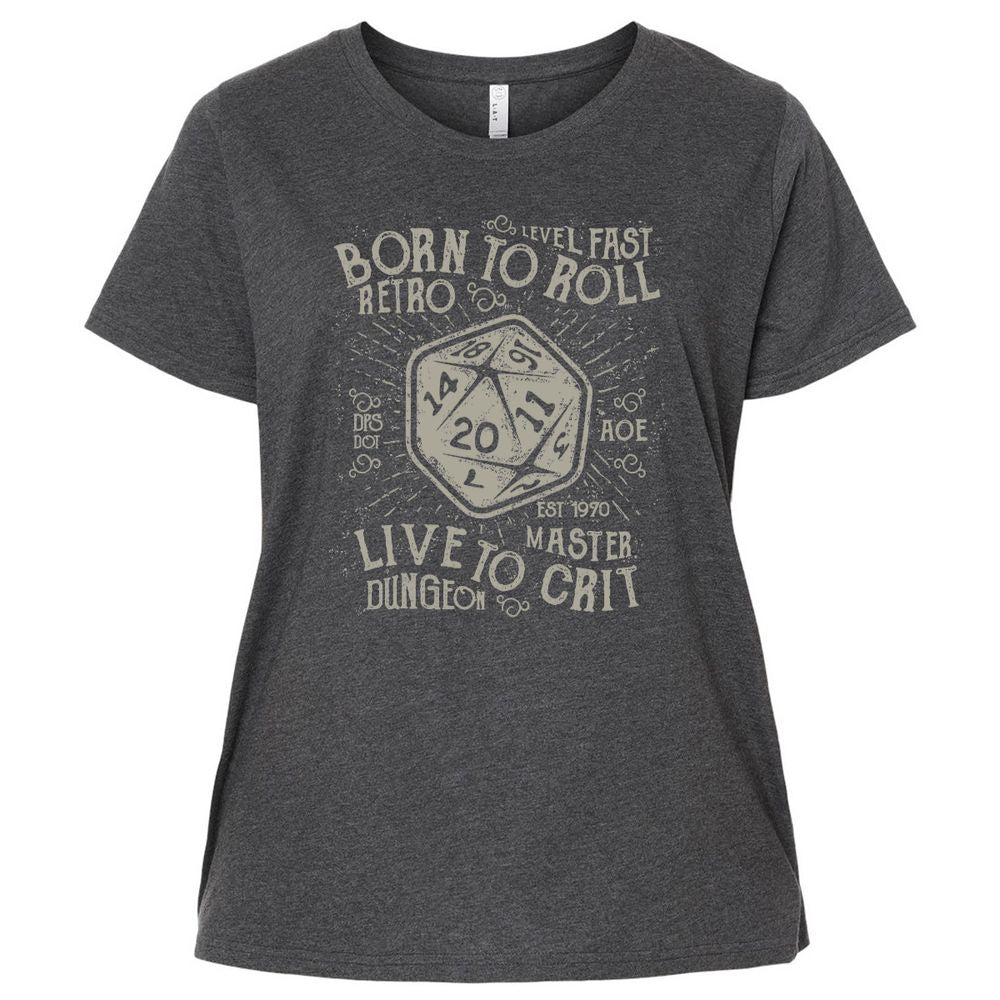Born To Roll Live To Crit Ladies Curvy Jersey - Vintage Smoke - 4