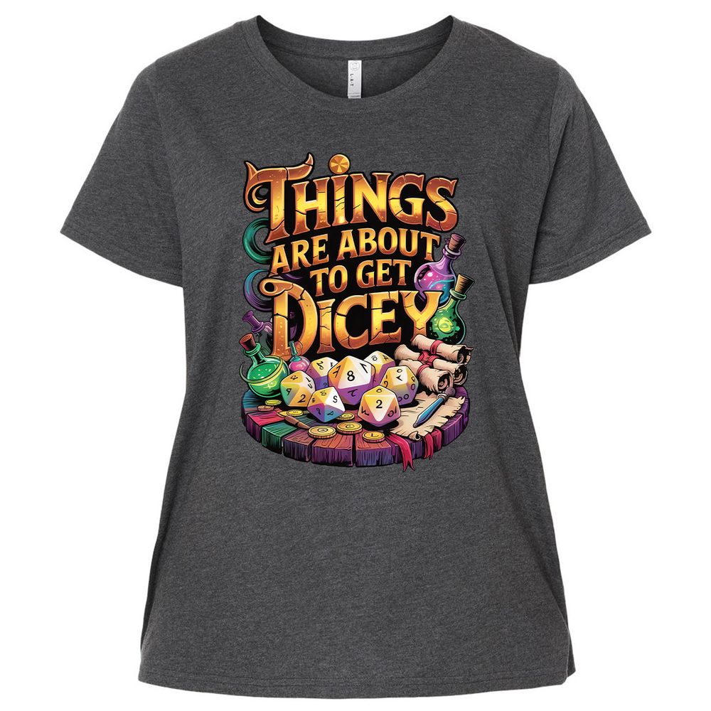 Things Are About To Get Dicey Ladies Curvy Jersey - Vintage Smoke - 4