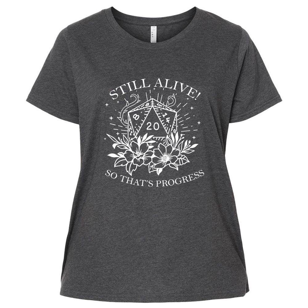 2710 Still Alive! So That’s Progress Ladies Curvy Jersey - Vintage Smoke - 4