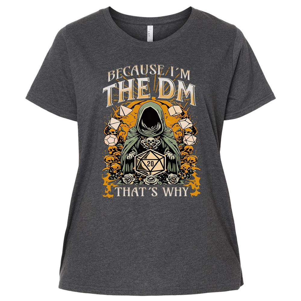 Because I'm DM That's Why Ladies Curvy Jersey - Vintage Smoke - 4