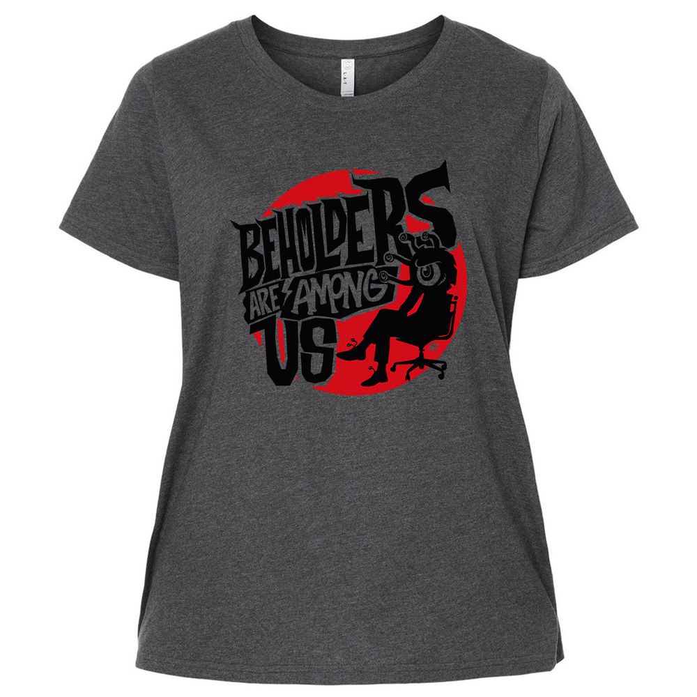 Beholders Are Among Us Ladies Curvy Jersey - Vintage Smoke - 4