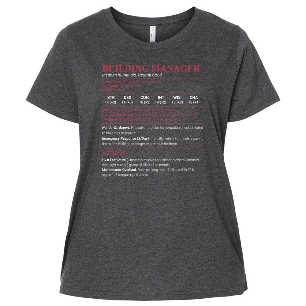 Building Manager Ladies Curvy Jersey - Vintage Smoke - 4