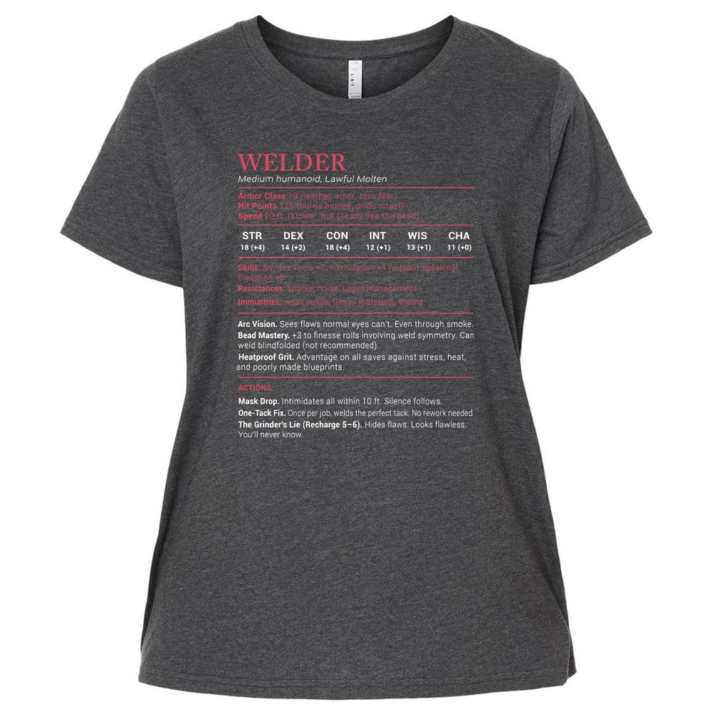 Welder Stats Ladies Curvy Jersey - Vintage Smoke - 4