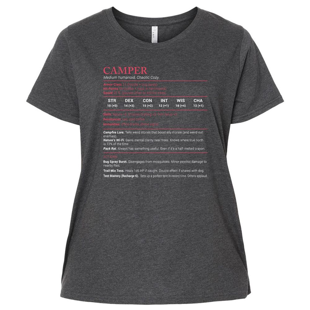 Camper Stats Ladies Curvy Jersey - Vintage Smoke - 4
