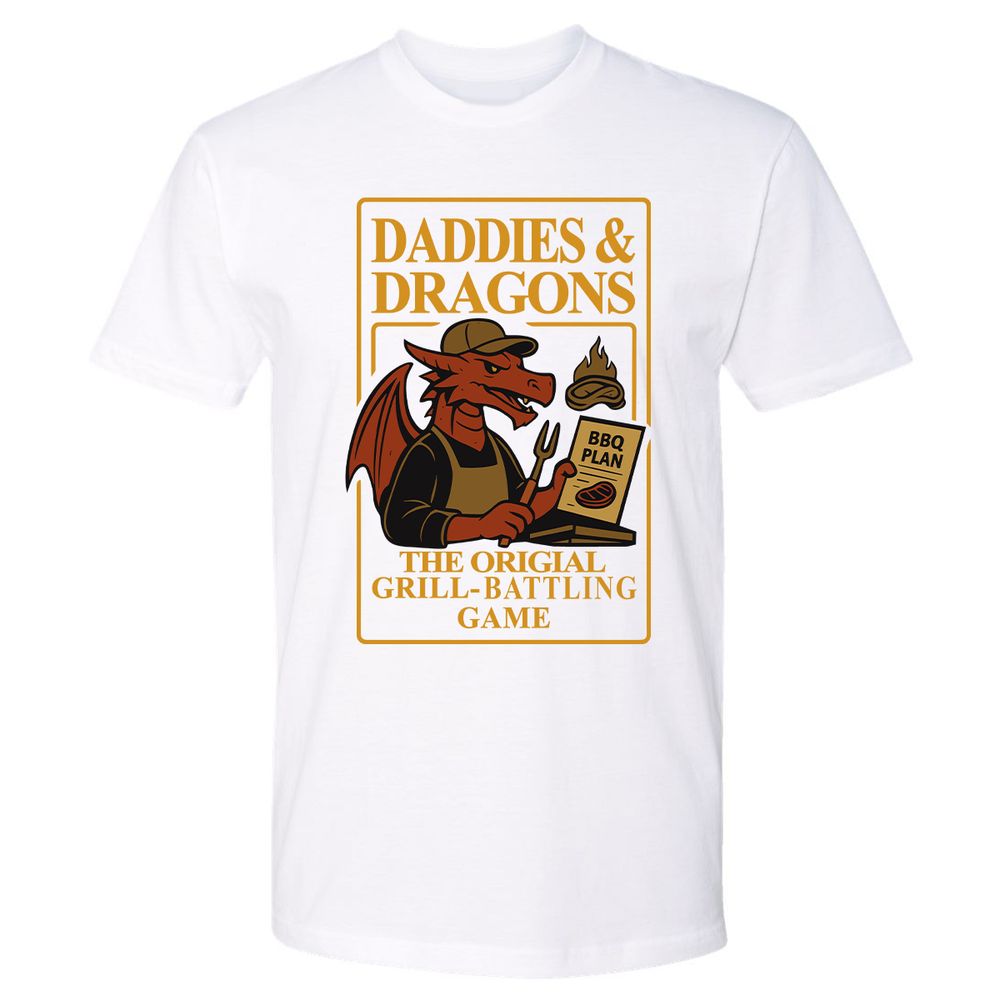Daddies & Dragons Premium Unisex T-Shirt - White - 4